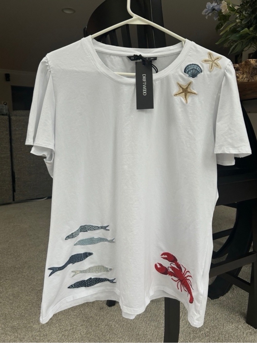 Driftwood Jeans Nautical Print Tee Size 2X NWT!